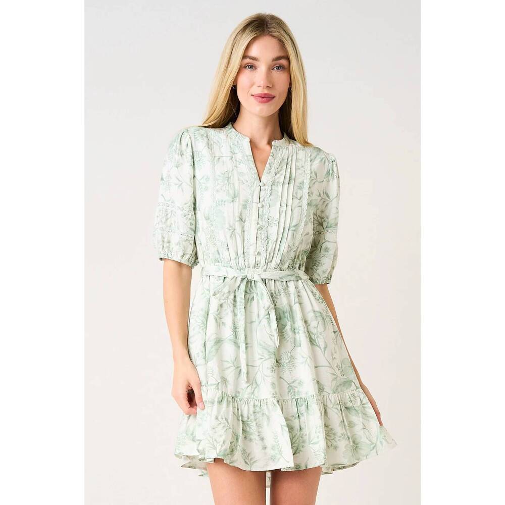NEW MITTOSHOP astrid mini dress in sage
